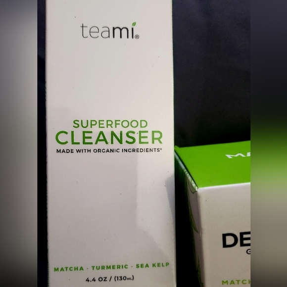 TEAMI' BLENDS SUPERFOOD 4.40Z CLEANSER & DETOX MASK, GREEN TEA BLEND 6.5OZ - Picture 2 of 10